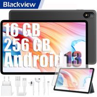 Blackview Tab 18 Tablette Tactile 11.97 pouces Android 13 2.4G+5G Wifi, RAM 16 Go ROM 256 Go-SD 1 To 8800mAh Tablette PC - Gris