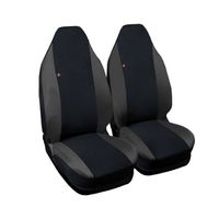 Housses de siège deux-colorés pour Smart fortwo 1ère série - noir gris foncè