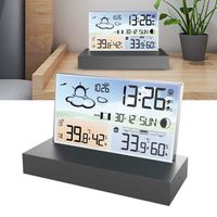 Thermomètre-thermometre interieur exterieur-prévisions météorologiques,Calendrier, Réveil avec 1 capteur