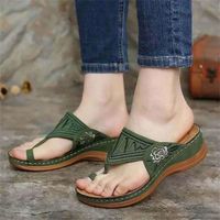 Sandales compensées Femme Vert