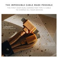Native Union Duo de câbles pour ceinture - Câble de charge universel tressé ultra-robuste de 1.5m - matériaux recyclés - Connecte
