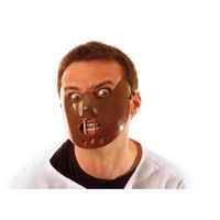 Masque de déguisement - PARTY PRO - Demi Masque de Cannibale - Pour Adulte - Couleur Marron