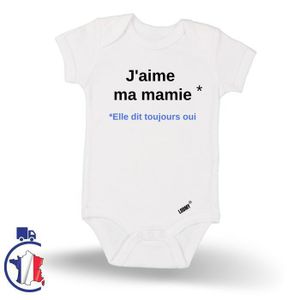 YONACREA Body Bébé Manches Courtes Batterie Déchargée - Humour Bébé