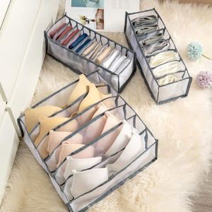 Boîtes De Rangement Pour Chaussettes Et Petits Accessoires Boite Pliante 24 Compartiments Systeme De Rangement Penderie Et Tiroirs Pour Chaussettes Echarpes Soutien Gorge Gris 2 Pieces