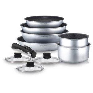 Faitout Bas BRA Efficient 20 Cm - Fonte D'aluminium Avec Revêtement Teflon Platinum Plus Sans PFOA - Compatible Induction