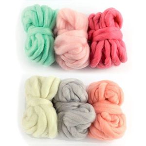 Belupai Pelote de laine en fausse fourrure douce pour tricot à la main, A2  : : Maison