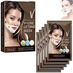 MASQUE VISAGE - PATCH Bloskin Lift Mask,V Line Lifting Mask,V Face Shaping Mask, V Shaped Face Minceur Masque Double Chin Reducer,for Women and Men (5pcs)