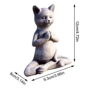 Sungmor Statue de Jardin en Forme de Chat Assis – Décoration d'intérieur et  d'extérieur – Décoration d'intérieur et d'extérieur – pour la Maison, Le
