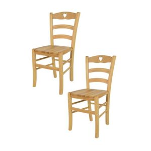 CHAISE Tommychairs - Set 2 chaises cuisine CUORE, robuste