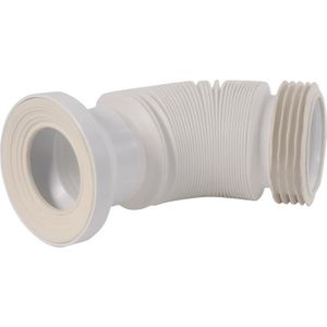 PIPE D'EVACUATION WC Pipe WC Flexible - PLIEGER - 225-525mm - PVC - Blanc