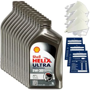 HUILE MOTEUR 12 Litre Original Shell Helix Ultra Professionnel AP-L 5W30 Huile 550040602 Acea