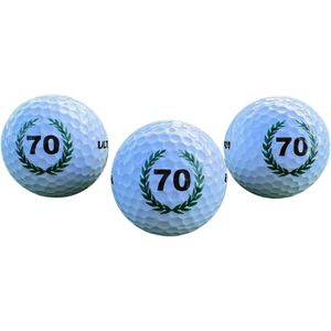 BALLE DE GOLF Lot de 3 balles de Golf Anniire 70 avec Motif Happ