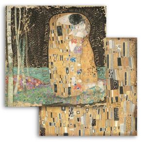 BLOC NOTE Papier scrapbooking 'Klimt - The Kiss' de Stamperi