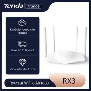 MODEM - ROUTEUR TENDA Routeur WiFi 6 AX1800 Dual bande Quad Core, 