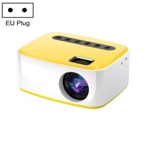 Vidéoprojecteur Mini Vidéoprojecteur HD Portable 400 Lumens LED Avec Fonction Écran Partagé Jaune YONIS