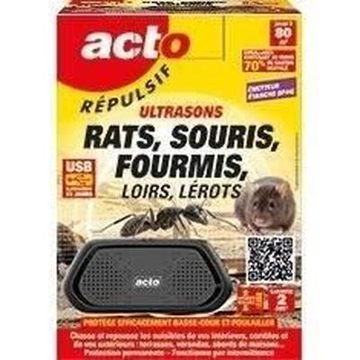 Répulsif à Rats Et Souris à Ultrasons - Lot De 8 - Pour Intérieur Et Extérieur - Jusqu'à 12 M² Par Appareil, Sans Produit Chimique - 8