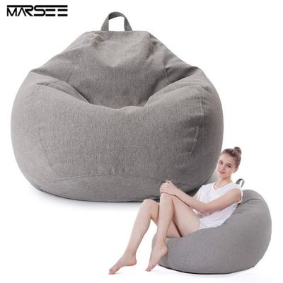 Housse De Pouf Poire 90x100 Cm Coton/lin - Sans Remplissage, Lavable, Pour Salon, Chambre, Extérieur