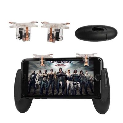QUARKZMAN Gaming Déclencheur Mobile Jeu Contrôleur 1 Paire Six-Doigts Liaison Feu Clé Rafale Tir Type-C pour 4.7-6.5 Pouce Portable Téléphone avec 18,5 cm USB Câble