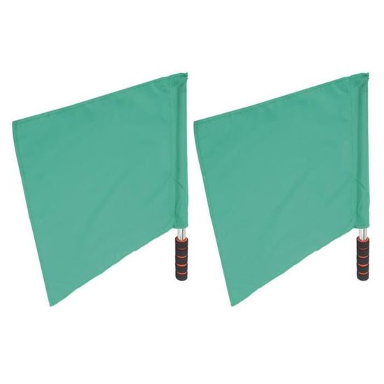 Akozon Lot De 2 Drapeaux Arbitre Football + Sac De Rangement - Drapeaux Juge De Ligne Rouge/Jaune, Tige Inox, Tissu Imperméable, Idéal Matchs Et Entraînements