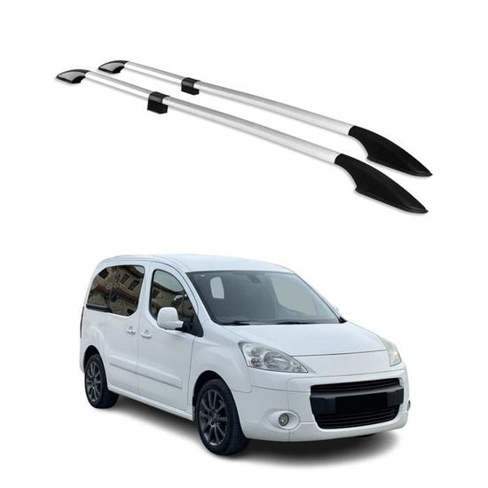 Rekapa-Barra Trasversale Compatibile Con Peugeot Traveller Non-Van 2017-2023; Barre Da Tetto, Barre Portatutto Per Auto Con Rotaie Sul Tetto, Alluminio Bloccabile 2 Pcs Nero