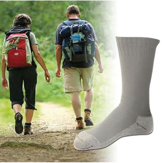 Chaussettes Cupron Randonn e Grises 41 47 bienfait du cuivre
