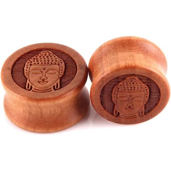 Écarteurs D'oreilles En Bois - Lot De 2, Tailles 6 à 20 Mm, Pour Stretching Progressif, Hypoallergénique