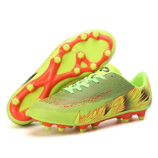WOWEI Chaussures Football Homme Crampons High Top - Antidérapantes, Cuir Synthétique, Pour Entrainement Et Match