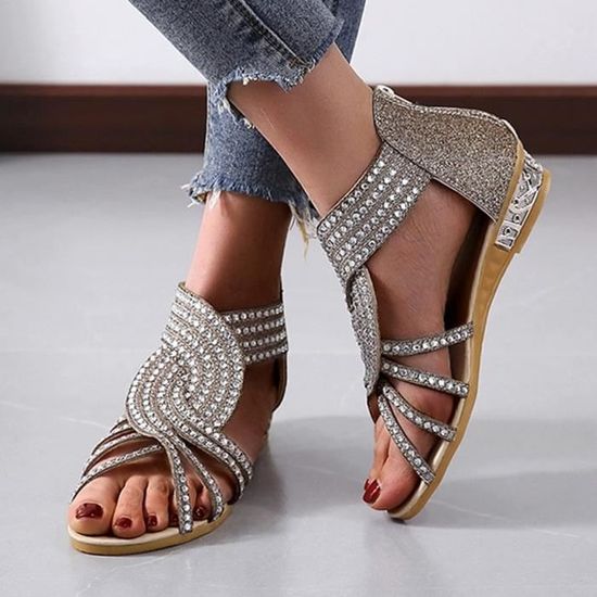 Sandales Compensées New Look Femme - Bout Ouvert à Bretelles - Taille UK 5 (haute) - Neuves Avec Défauts