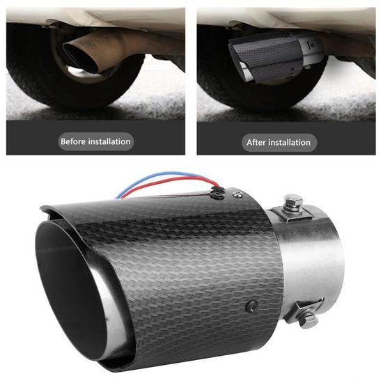 Embout D'échappement Chromé Universel Pour Voiture - Acier Inoxydable, Diamètre 5,3-3,8 Cm