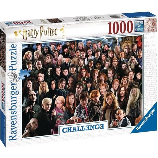RAVENSBURGER - Puzzle 1000 pièces Harry Potter (Challenge Puzzle) - Fantastique - Mixte - A partir de 14 ans