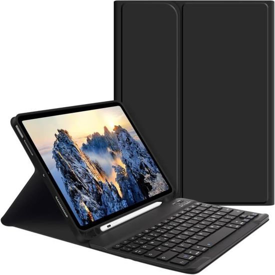 Joli étui Avec Clavier Pour IPad Air 11" M3/M2, IPad Pro 11" 4e/3e/2e/1ère Génération Et IPad Air 5e/4e Génération 11" Avec Clavier Bluetooth Coloré, Touches Arrondies, Violet