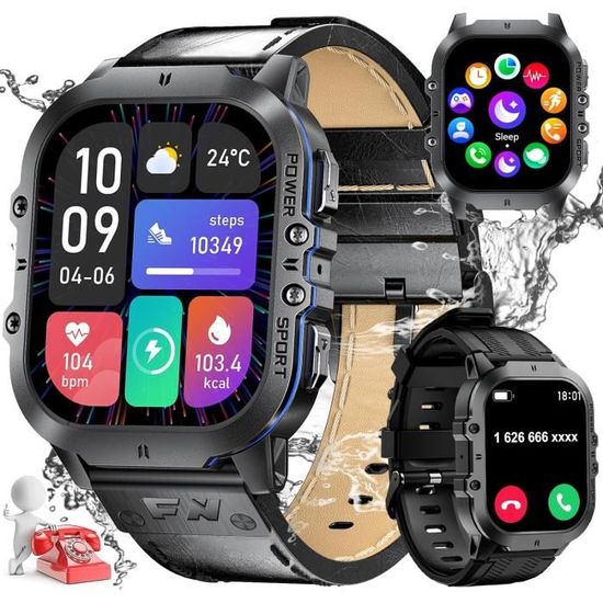 Montre Podomètre Numérique Sans Smartphone - Fonctions Pas, Calories, Distance, Réveil, Chronomètre - Étanche IP67