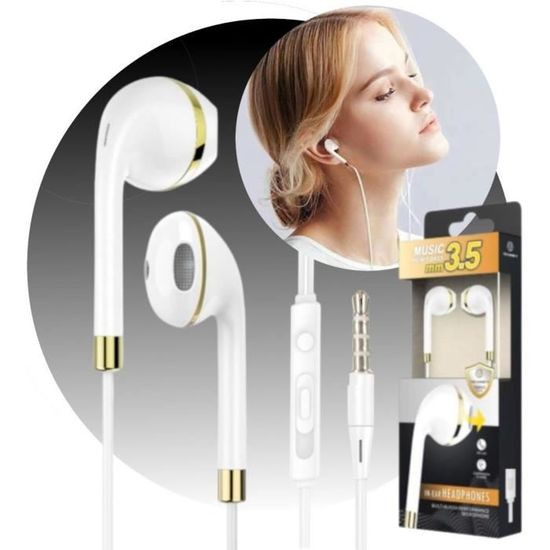 Cuffiette Samsung Auricolari Da 3,5 Mm, Cuffie Con Jack Rotondo Da 3,5 Mm, Cuffie Cablate Cuffie Con Filo Jack - Foto 9