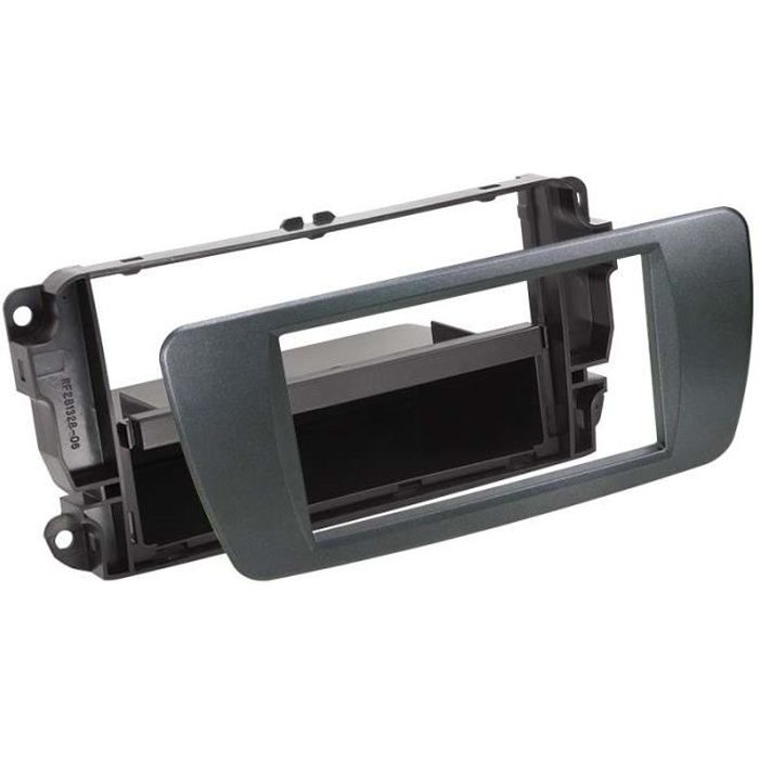 Adaptateur de façade 2-DIN avec vide poche Seat Ibiza 08 > azabache noir