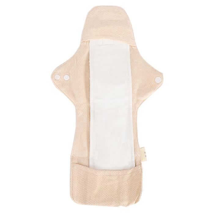 Serviettes hygiéniques réutilisables en coton biologique 345mm, serviettes hygiéniques féminines à usage nocturne-SHC