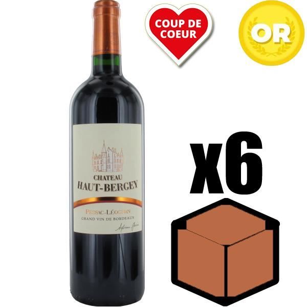 X6 Château Haut-Bergey 2015 75 cl AOC Pessac-Léognan Rouge Vin Rouge