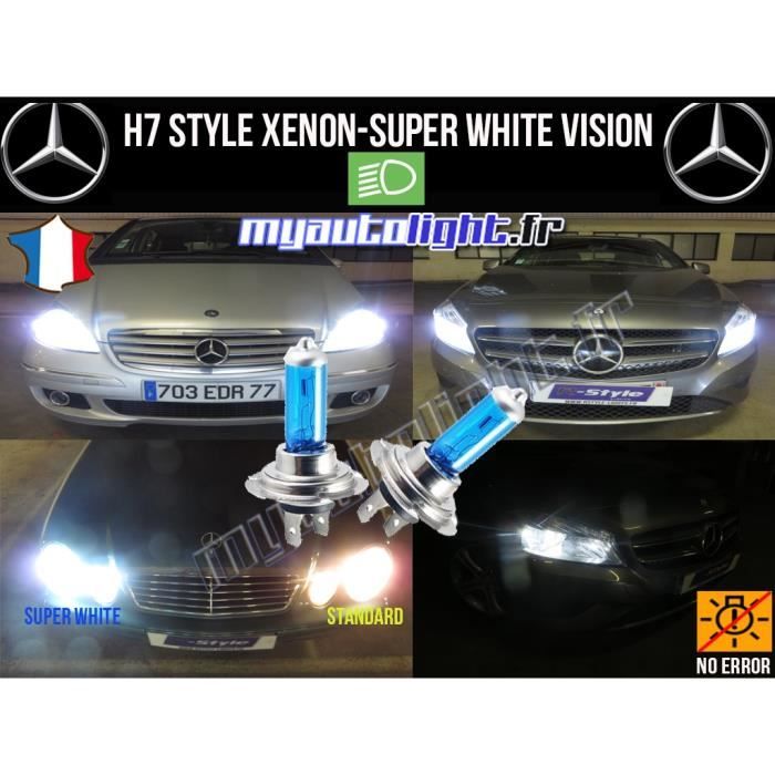 Ampoules H7 Blanc Look Xénon - Mercedes Classe C W203 Break
