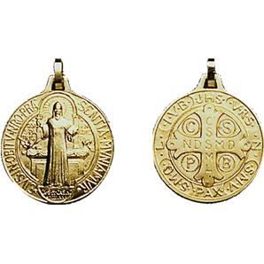Médaille de St Benoît dorée