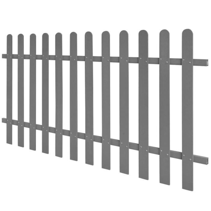 Moderne - Clôture à piquets -Clôture à treillis - Clôture jardin- WPC 200 x 100 cm classique💎8607