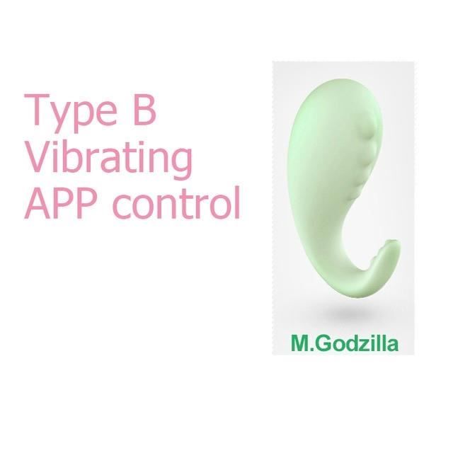 APPAREIL DE MASSAGE MANUEL,Sans fil APP télécommande vibrateur monstres Pub Silicone souple gode - Type green APP control#B