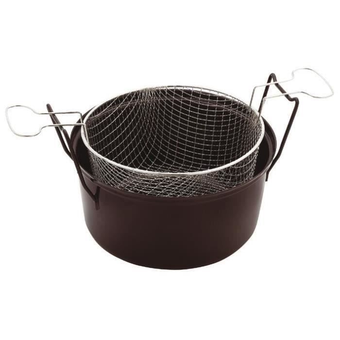 BAUMALU Friteuse du nord émail - Ø32 cm - Noir