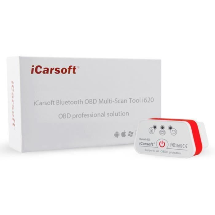 iCarsoft i620 BLUETOOTH Interface de diagnostique OBD II - Diagnostic auto multi marque