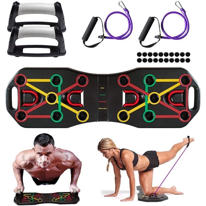 Push Up Musculation9 en 1 Push Up Board Pliable Planche de Multifonction et Appareil de Fitness avec Poignées de Pompe et Ban 1