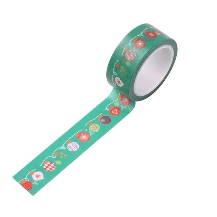 Bandes Adhésives Série de Noël Papier Ruban Décoratif Washi Coloré Papier Adhésif Journal d'album Scrapbooking A LIJFK9018
