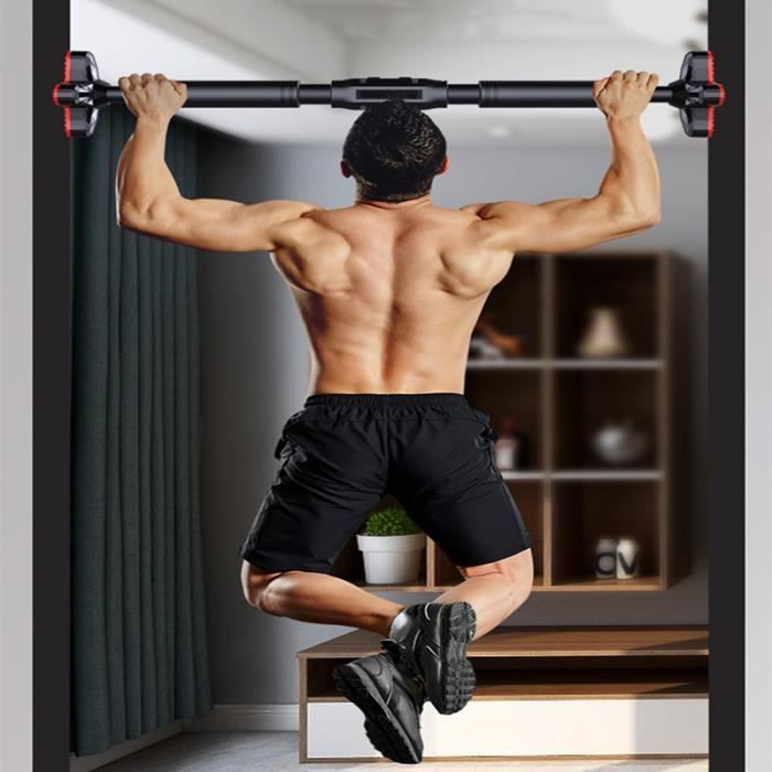 Barre de Traction, sans perçage avec tapis Antidérapant, pour les Tractions intérieures (60-100cm)