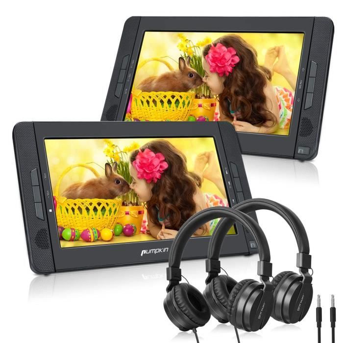 Accessoires pour lecteurs MP3 Pumpkin Double Ecrans d’Appui tête Lecteur DVD Portable Voiture(Un Lecteur DVD et Un Monit 1243