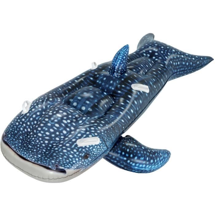 BESTWAY Bouée gonflable chevauchable Whaletastic Wonders™, 190 x 132 cm, 2 places, 90 kg max, 3 ans et +