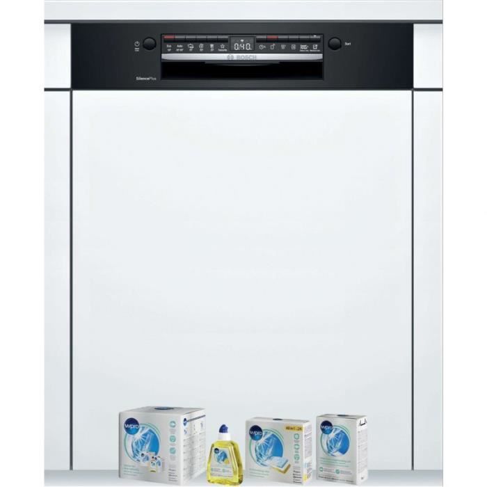 BOSCH Lave-vaisselle intégrable encastrable bandeau noir 44dB 13 couverts 60cm AquaSensor 57 Blanc
