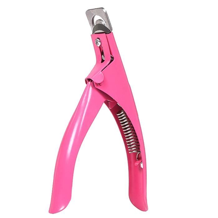 COSCELIA 1pc Rose Pinces Guillotine Pour Faux Ongles Acrylique UV Gel Coupe-ongles Outiles