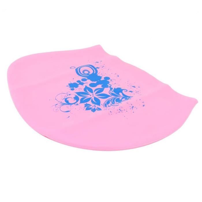 Cuque grand bonnet de bain Bonnet de bain en silicone Bonnet de bain imperméable à cheveux longs pour femmes et hommes Plongée